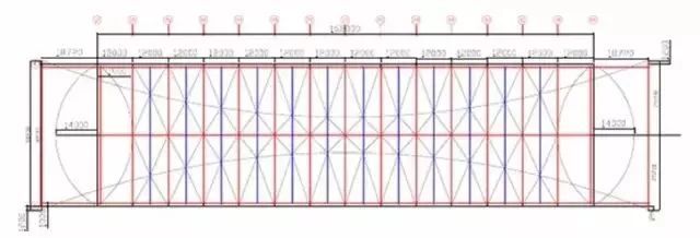 6m跨度的结构梁资料下载-某大跨度拱形钢结构施工工艺