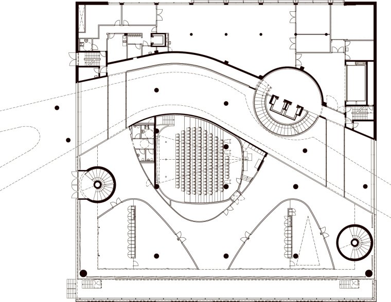 奥胡斯现代艺术博物馆参考文本-楼层平面图，方形，小型-典尚设计-典尚设计