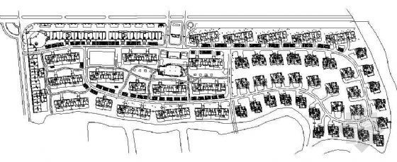 住宅区规划设计平面图资料下载-江苏某别墅区规划设计平面图