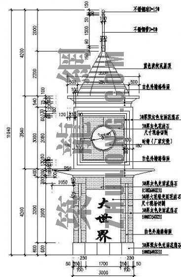 钟楼建筑图资料下载-钟楼施工图