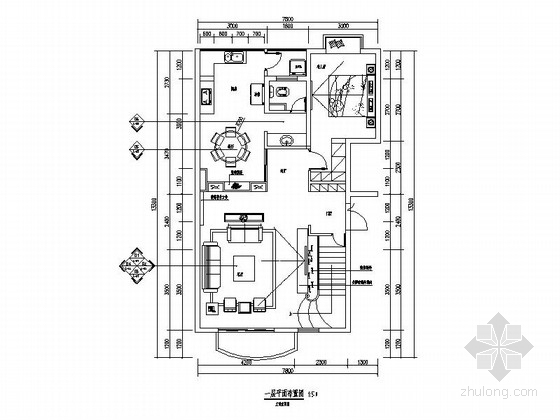 鹰潭复式楼装修资料下载-[昆明]新中式复式楼装修设计施工图（含效果）