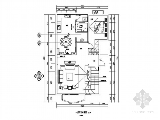 四室复式楼装修设计资料下载-[昆明]新中式复式楼装修设计施工图（含效果）