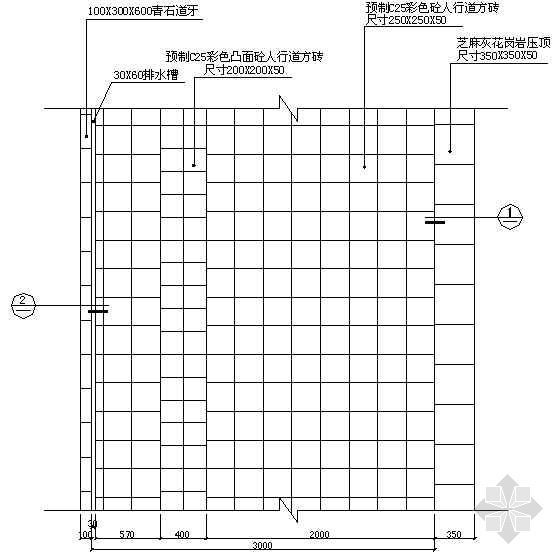 人行道大样详图资料下载-人行道铺装大样详图