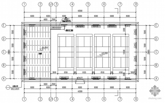 [海南省三亚市]某单层羽毛球馆建筑施工套图（2010.4最新设计）- 