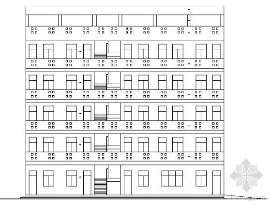 宿舍楼五层平面图资料下载-某小学区五层宿舍楼建筑方案图