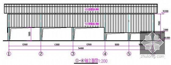 [贵州]钢结构网架工程量计算及结算书(含图纸)-立面图