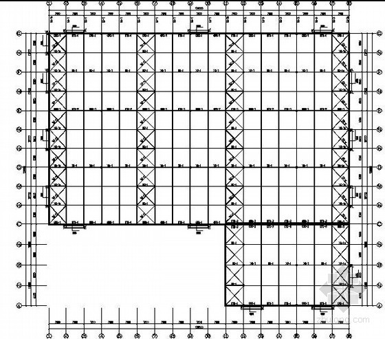钢构铁皮厂房设计方案资料下载-[安徽]钢构厂房结构施工图（含气楼）