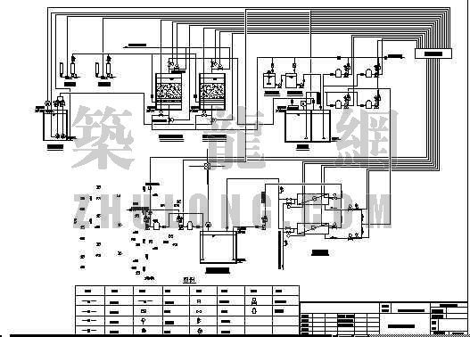 生活小区污水处理资料下载-广东某小区生活污水处理及回用流程图