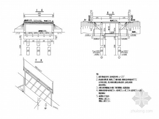 高速公路施工图设计（毕业设计 31张）-通道面桥型一般布置图