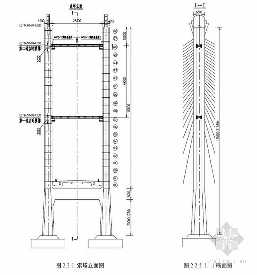斜撑安装施工资料下载-斜拉桥索塔临时横撑施工方案