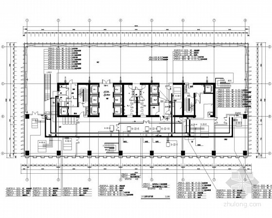 [广东]超高层甲级写字楼电气施工图纸130张（知名设计院）-三十二层楼宇自控平面图 