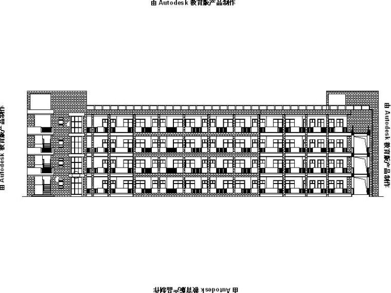 连廊施工图资料下载-[浙江]面砖外墙市级连廊式中学建筑施工图