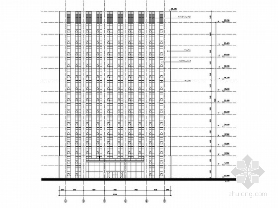 35层办公楼建筑施工图纸资料下载-[江苏]14层框剪结构环境监测中心办公楼建筑结构施工图