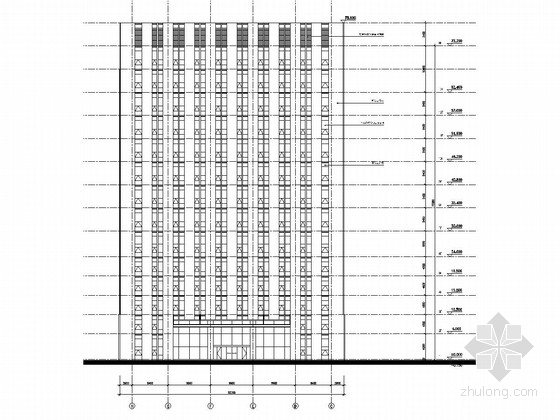 框剪结构办公楼全套施工图资料下载-[江苏]14层框剪结构环境监测中心办公楼建筑结构施工图