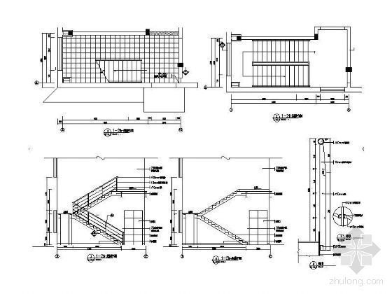 住宅楼楼梯间施工图资料下载-办公楼楼梯间详图