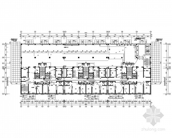 [陕西]行政办公楼维修项目电气施工图（2015年设计）-二层插座布置图 