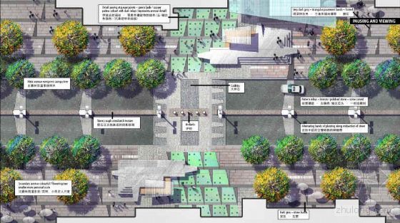 城市街道空间景观设计资料下载-西安某街道景观设计方案