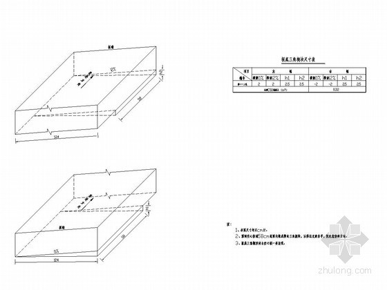 空心桥板施工资料下载-2×10m预应力混凝土简支空心板桥板底三角楔块构造详图