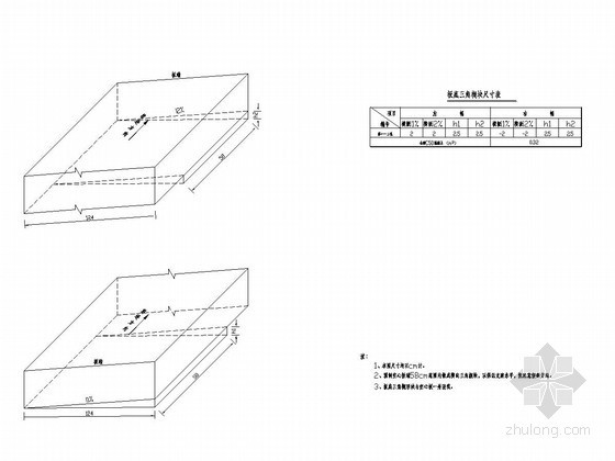 预应力混凝土块资料下载-2×10m预应力混凝土简支空心板桥板底三角楔块构造详图