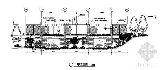 园林景观施工图区位图资料下载-某网球场全套施工图