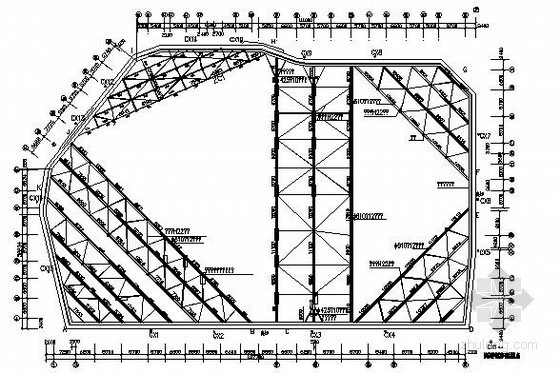 钢支撑深基坑设计资料下载-某高层住宅楼深基坑支护结构设计图（钻孔桩 钢支撑）