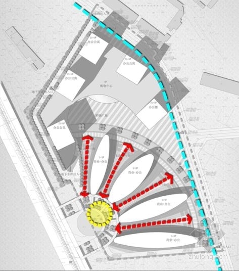 [云南]板式平面兰花状生态城市综合体建筑设计方案文本-板式平面兰花状生态城市综合体建筑分析图