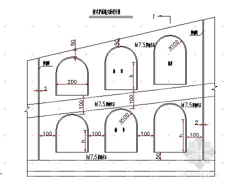 窗孔式浆砌片石资料下载-窗孔式浆砌片石护面墙