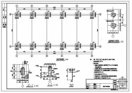 钢管桁架结构设计图资料下载-某桁架轮胎工厂结构设计图