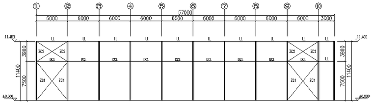 [厦门]天和单跨门式刚架结构工程施工图（CAD,10张）_2