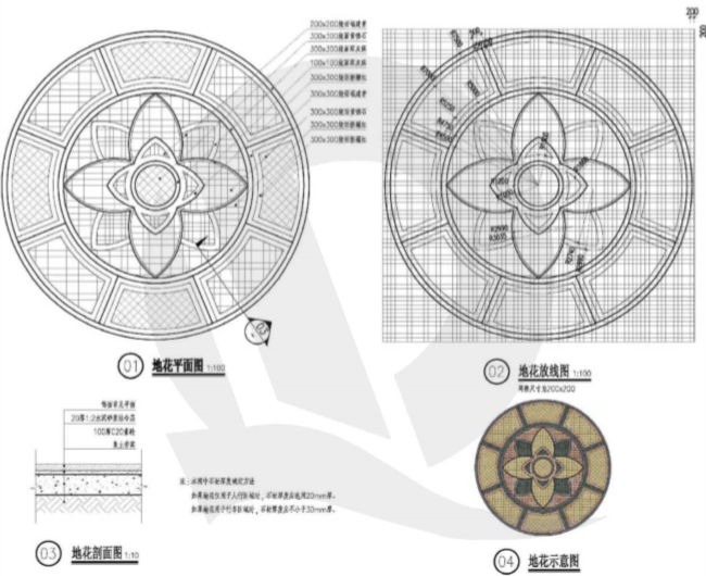 景观图集资料下载-[图集]知名地产公司园林硬质景观施工图图集（景观小品，铺装）