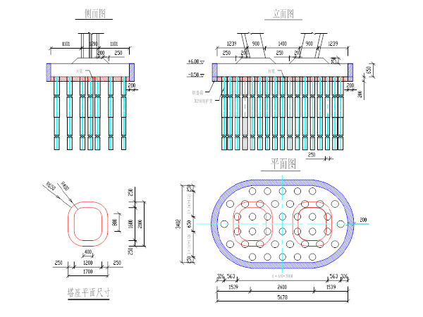 桥墩承台模板图CAD资料下载-索塔墩承台塔座施工方案