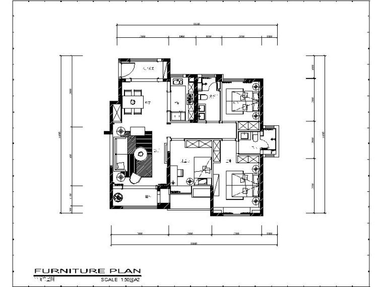 样板房施工图纸资料下载-[天津]美式田园样板房设计施工图（含实景图）