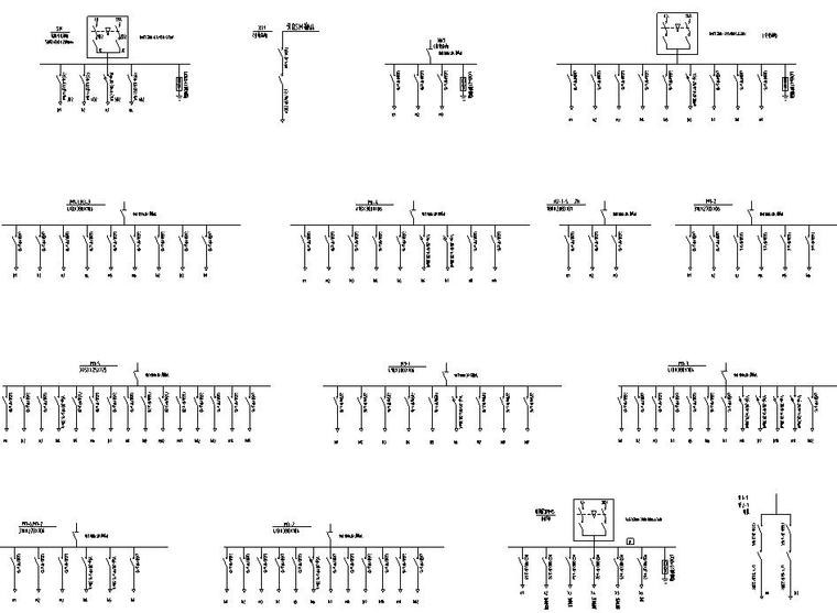 周邓纪念馆变电站施工图-主楼替换配电箱系统图(一)