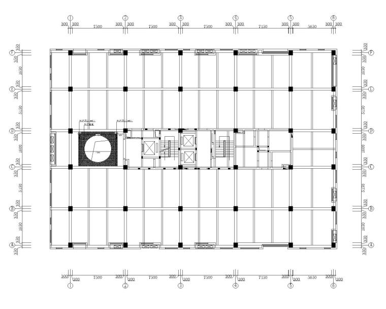 [天津]泰宇集团六层办公室装修施工图+效果图-3六层天花新建楼板图