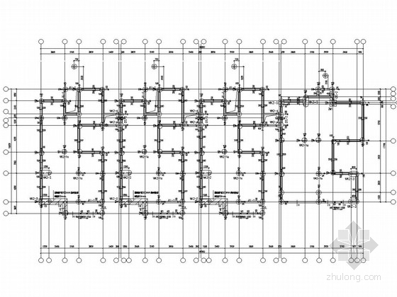 异形柱别墅结构图资料下载-两层异形柱框架结构别墅结构图（人工挖孔桩）