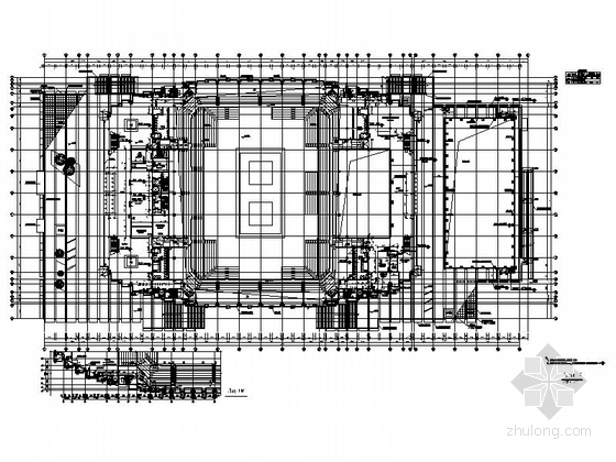 [北京]三层体育馆建筑设计方案图（含商业）-三层体育馆建筑详图