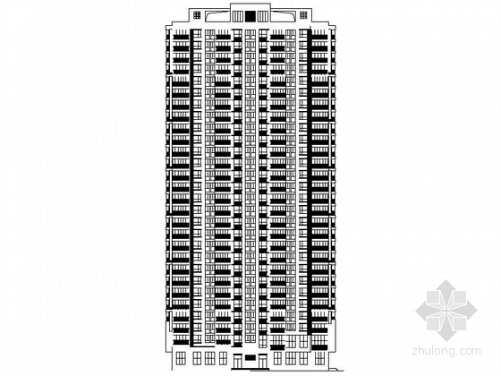 29层现代住宅效果图资料下载-[河南]28层现代风格单体住宅建筑施工图（含效果图）