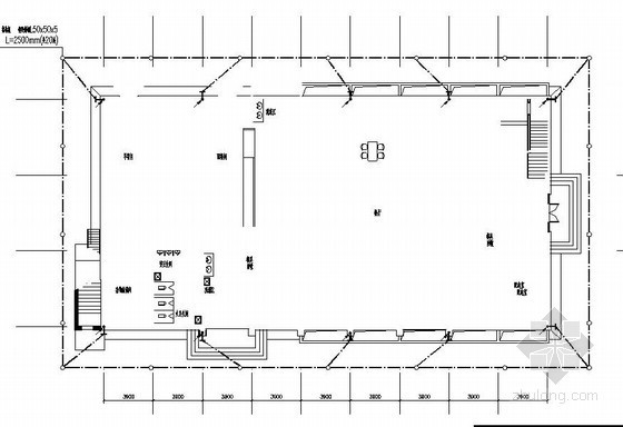 3层大学食堂平面图资料下载-某食堂消防平面图