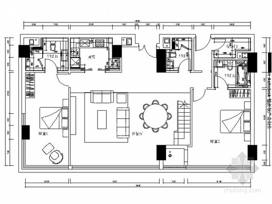 loft施工全套图资料下载-[浙江]138平LOFT风格两层住宅室内装修施工图