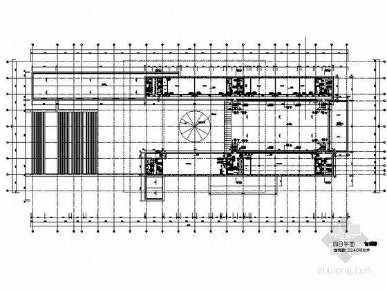 [河南]五层现代风格大型旅游服务中心建筑施工图（知名设计院）-五层现代风格大型旅游服务中心建筑平面图