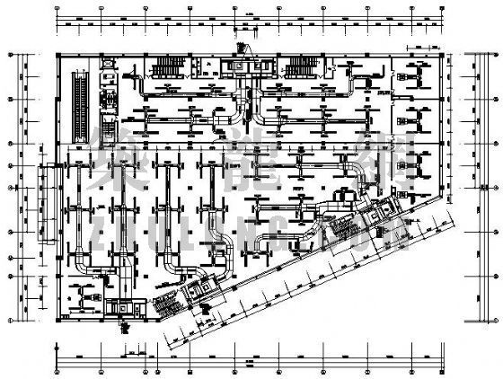 2000平商场平面图资料下载-沈阳某商场空调平面图