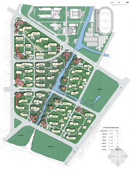 大学城方案设计CAD资料下载-温州大学城环境设计投标方案（3）