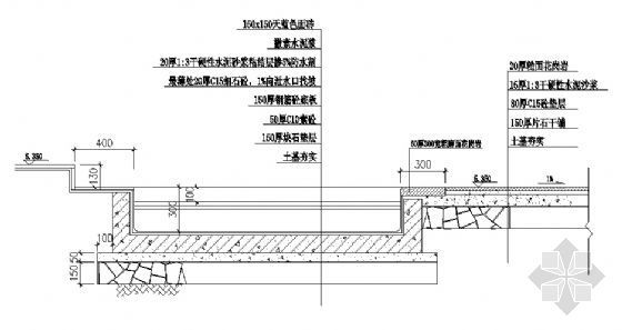 住宅垃圾池详图设计资料下载-冲脚池详图