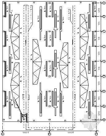 2021中国高铁线路图资料下载-排架柱、屋架预制图及吊装线路图