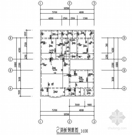 砖混结构条形基础设计图资料下载-砖混结构别墅结构施工图（三层 条形基础）