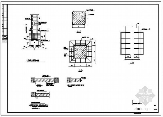 基础独立柱支模方案资料下载-某独立柱纵向受力角钢在基础的锚固节点构造详图