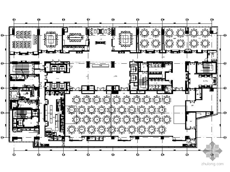 酒店宴会厅平面图纸资料下载-[上海]某酒店宴会厅施工图