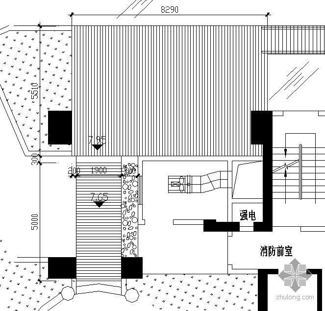 某栈道做法cad详图资料下载-某小区木栈道施工详图