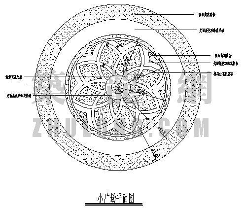 铺地大样图13资料下载-小广场详图