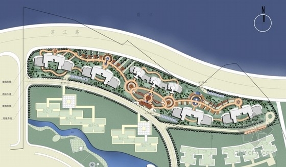 [广东]现代风格高层住宅区规划及单体方案文本(含CAD)-住宅区总平面图 